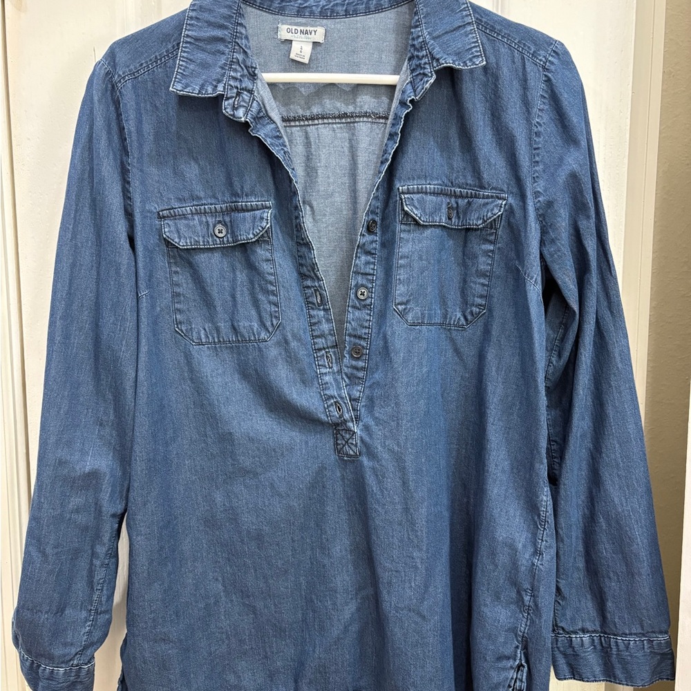 Old Navy Indigo Button-Up Shirt
